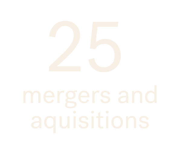 25 mergers and aquisitions